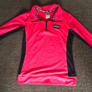 Pink half zip sweatshirt